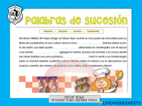 Palabras de sucesión