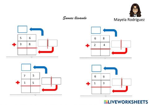 Sumas llevando o con reagrupación