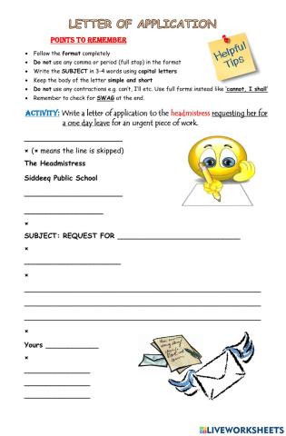 Letter of Application