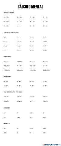 Cálculo mental