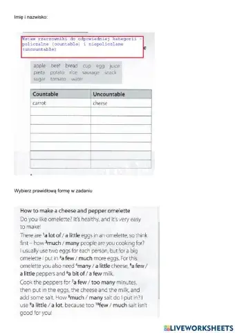 Countable and uncountable