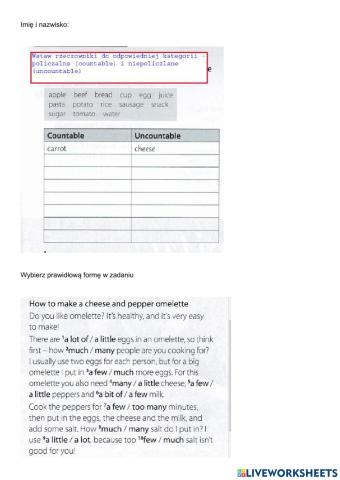 Countable and uncountable