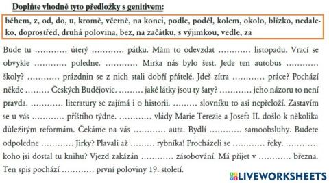 Předložky genitiv