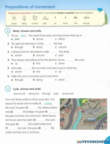 Prepositions of movement