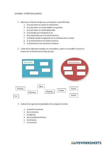 La energía 3º ESO