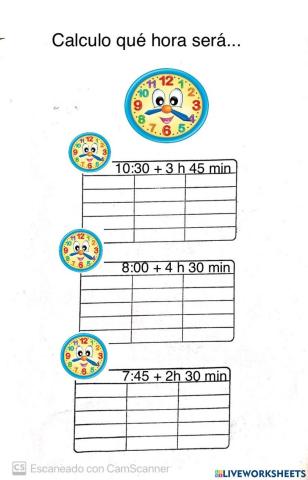 Operaciones con horas ABN