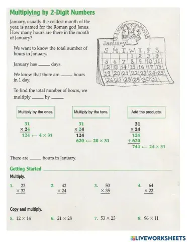 Multiply by 2 digit numbers