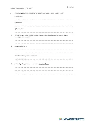 latihan Pengukuhan 1.1 dan 1.2