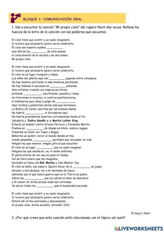 Canción Mi propio cielo