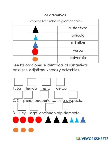 Los adverbios (Montessori)