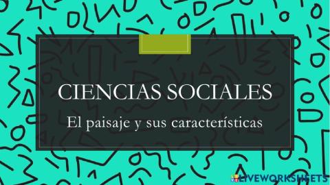 Características del paisaje Natural