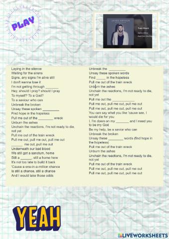 Train wreck - james arthur