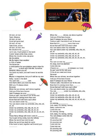 Song umbrella rihanna