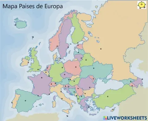 Mapa Países Europa