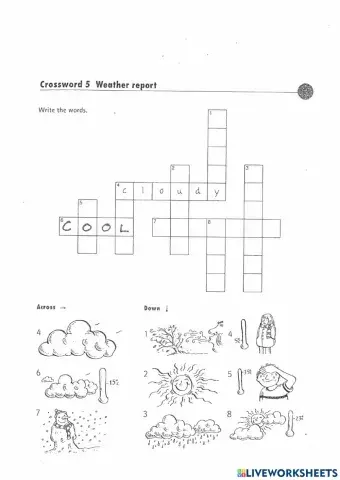 Weather crossword