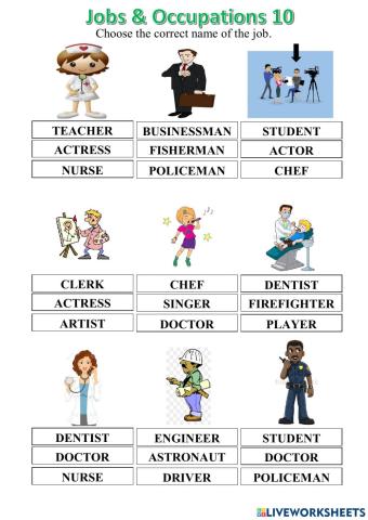 Jobs and occupations 10