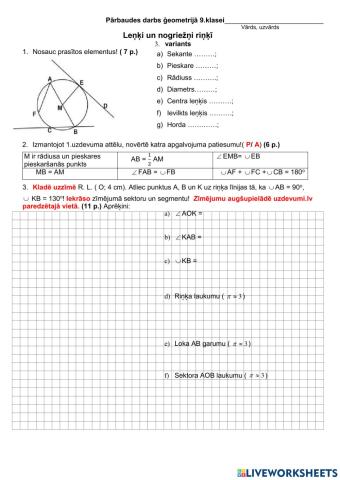 Nogriežņi un taisnes riņķī 3