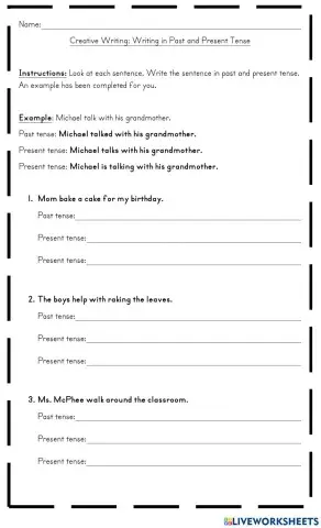 Writing In Past And Present Tense