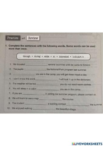 Volunteering at a Park: A Notice Voc. Review 1