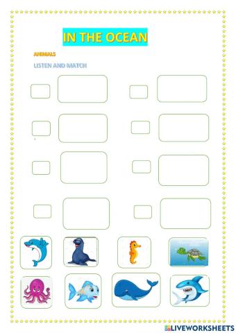 Animals in the ocean