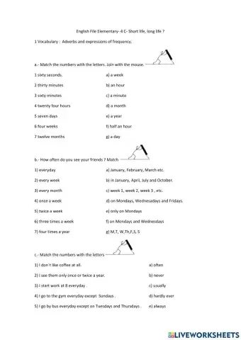 Live forever- 4C- English File elementary-