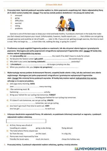 E8 U10 Sport Exam Skills