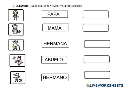 Vocabulario familia