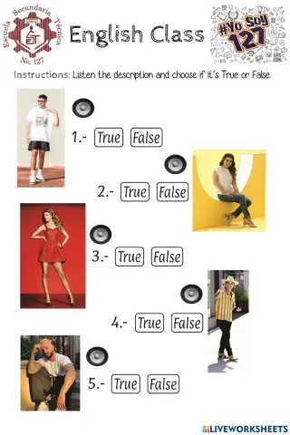 Describing what are they wearing