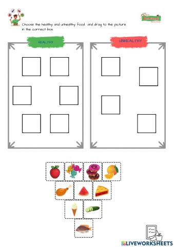 Healthy and Unhealthy food