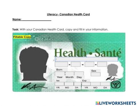Canadian Health Card