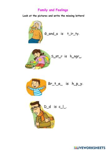 Family members and feelings
