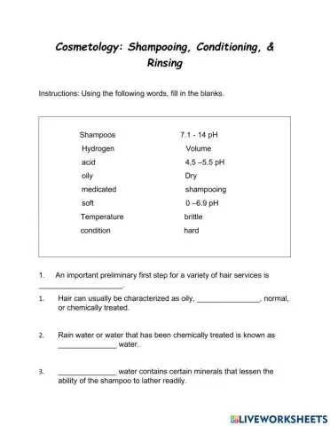 Shampooing, Conditioning, & Rinsing