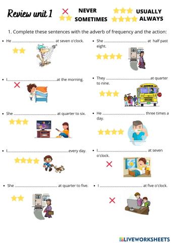 Review routines, weather and hours