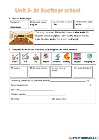 Writing about school