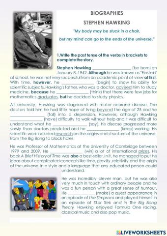 A biography: Stephen Hawking