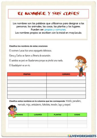 El nombre y sus clases