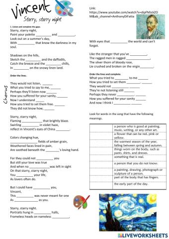 A Question of  Art - Starry night song (Paintings)