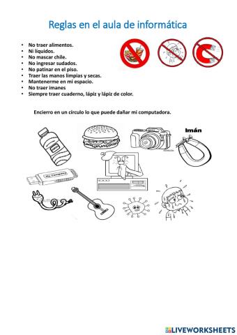 Reglas en el aula de informática