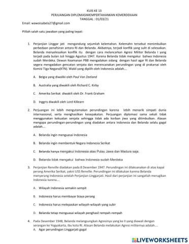 Perjuangan Diplomasi Mempertahankan Kemerdekaan