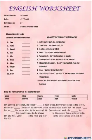 Simple present tense