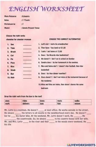 Simple present tense