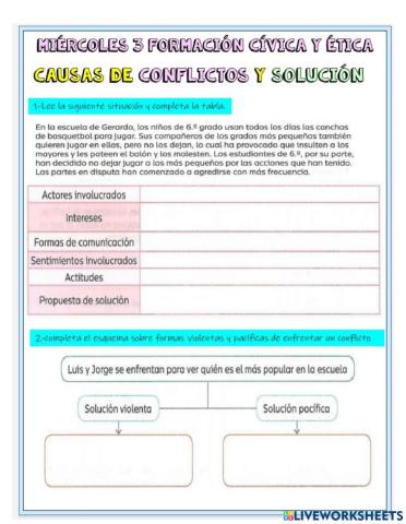 Miércoles 3 marzo formación cívica y ética