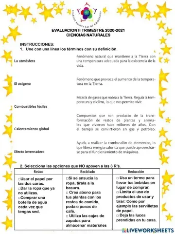 Examen 2trim Ciencias naturales 6°