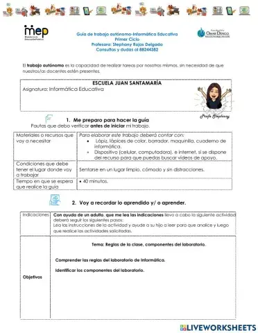 Reglas del LAb. Informática