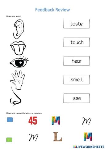 Review Letters and numbers