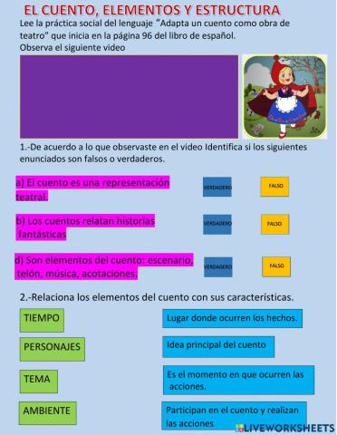 El cuento, elementos y estructura