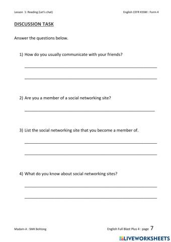 Cefr Form 4-Lesson 1(Reading-Discuss)