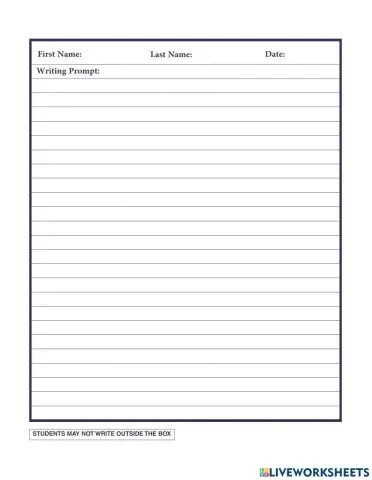 -Past Tense- Writing Sample