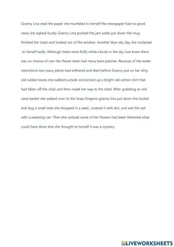 Punctuation a paragraph