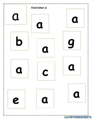 Find letter a
